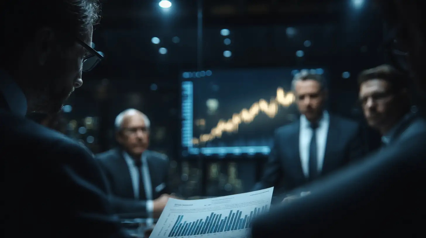 Consulenti analizzano grafici finanziari